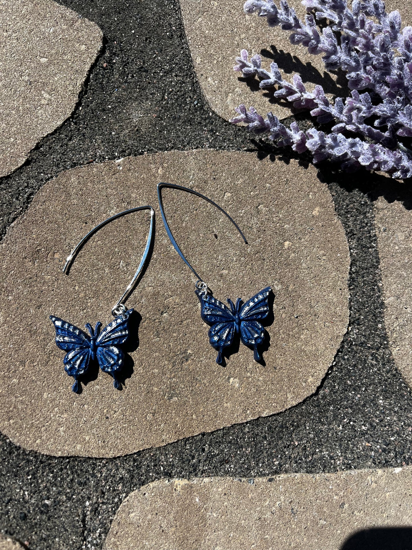 Silver and Blue Butterflies