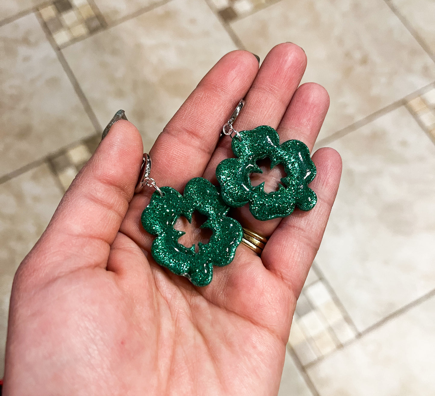 St. Patrick’s Day Glitter Clover Donut