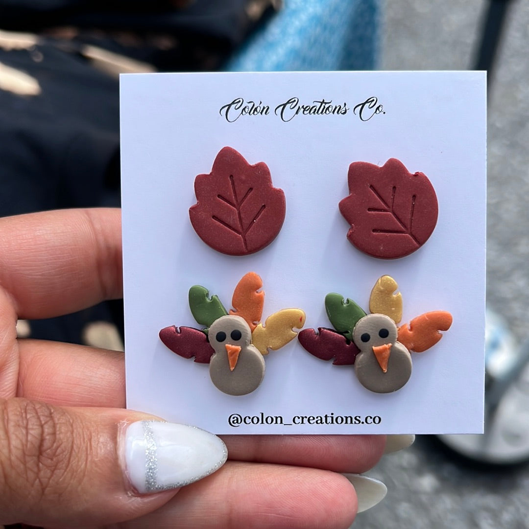 Turkey and Leaf Stud Pack