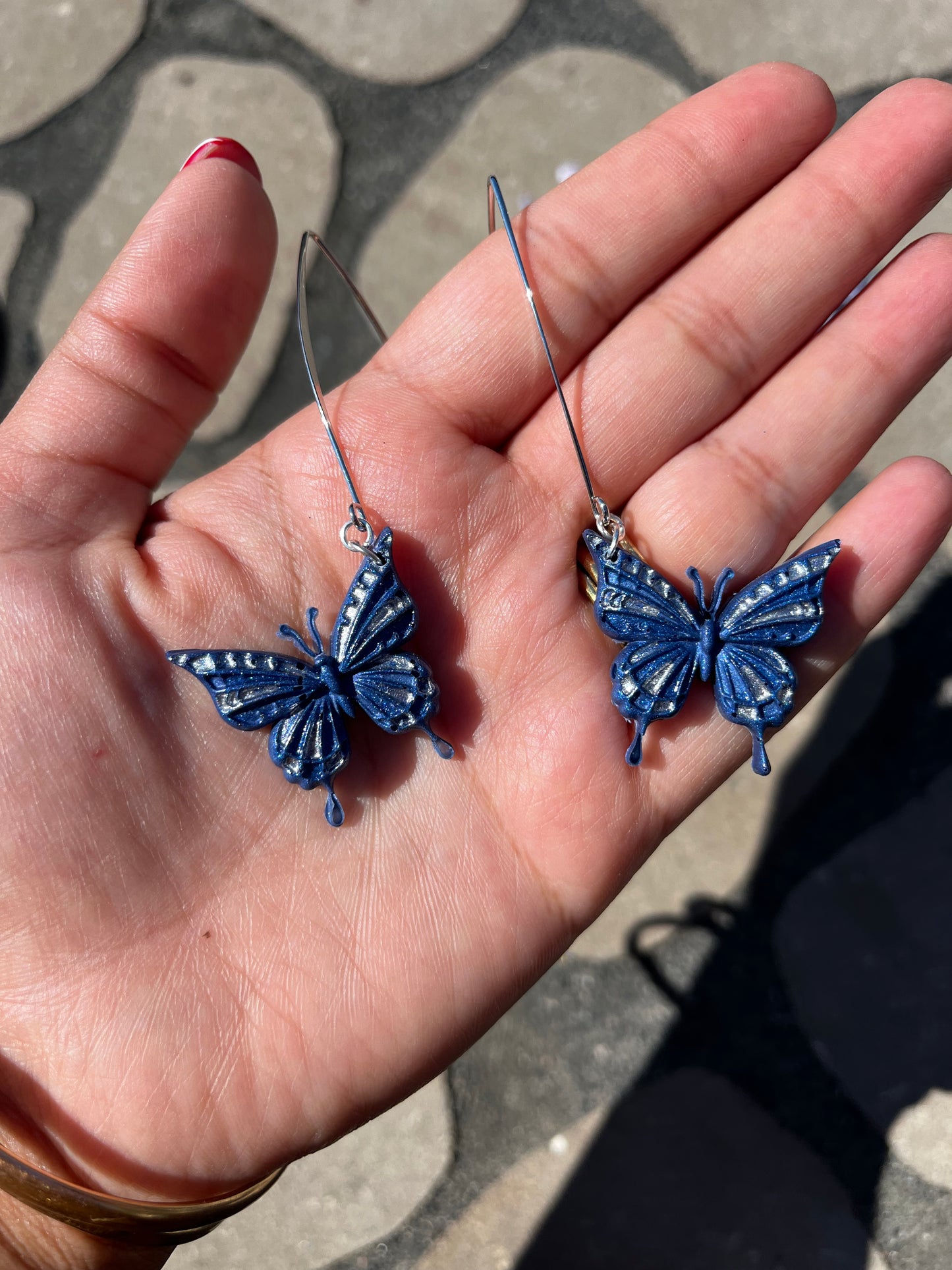 Silver and Blue Butterflies