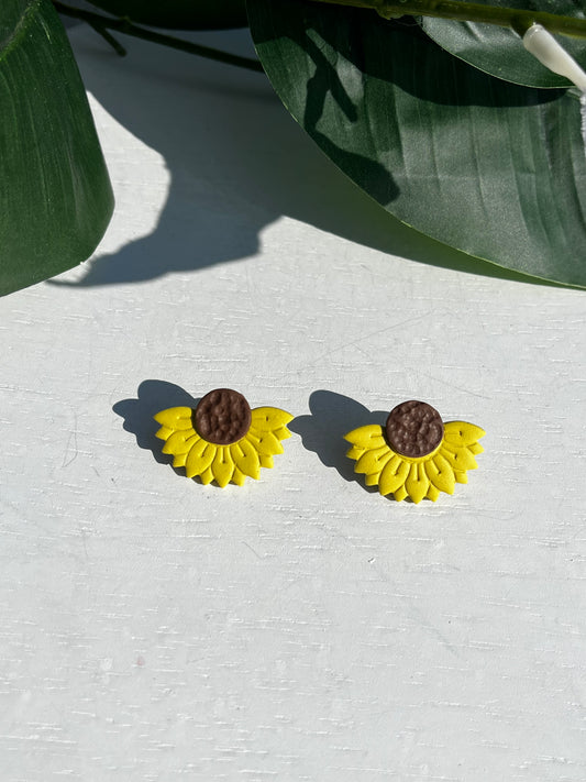 Half Sunflower Studs