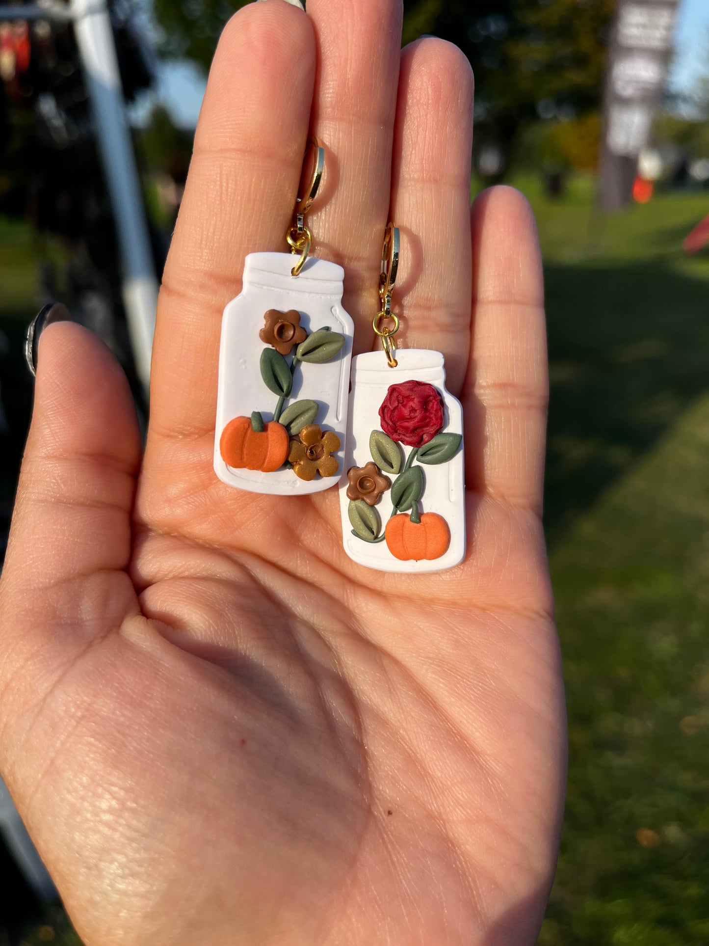 Autumn Florals Mason Jar