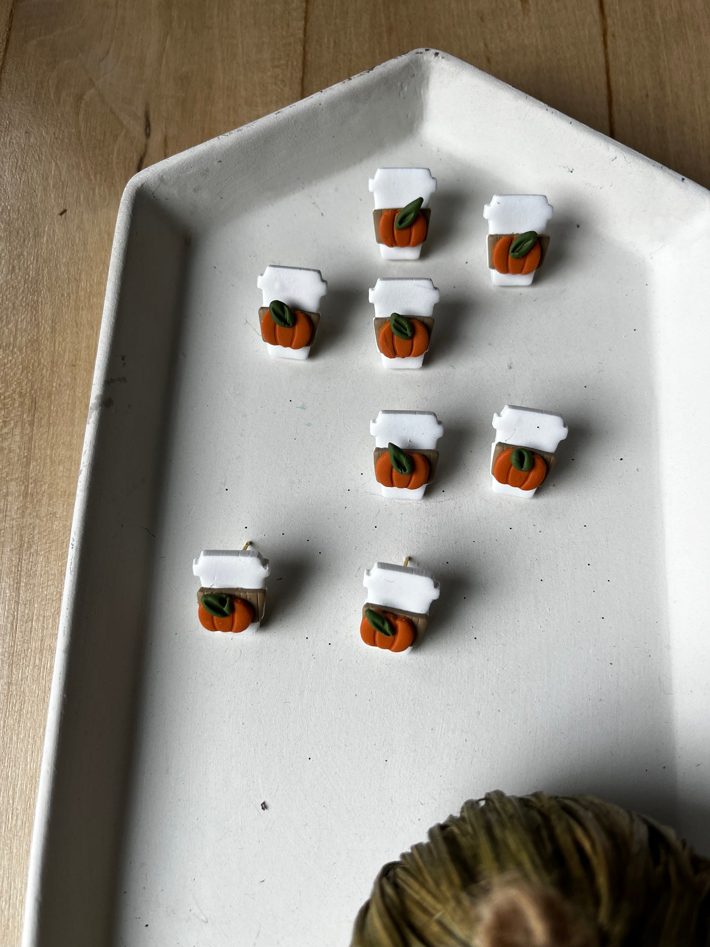 Pumpkin Spice Latte Studs