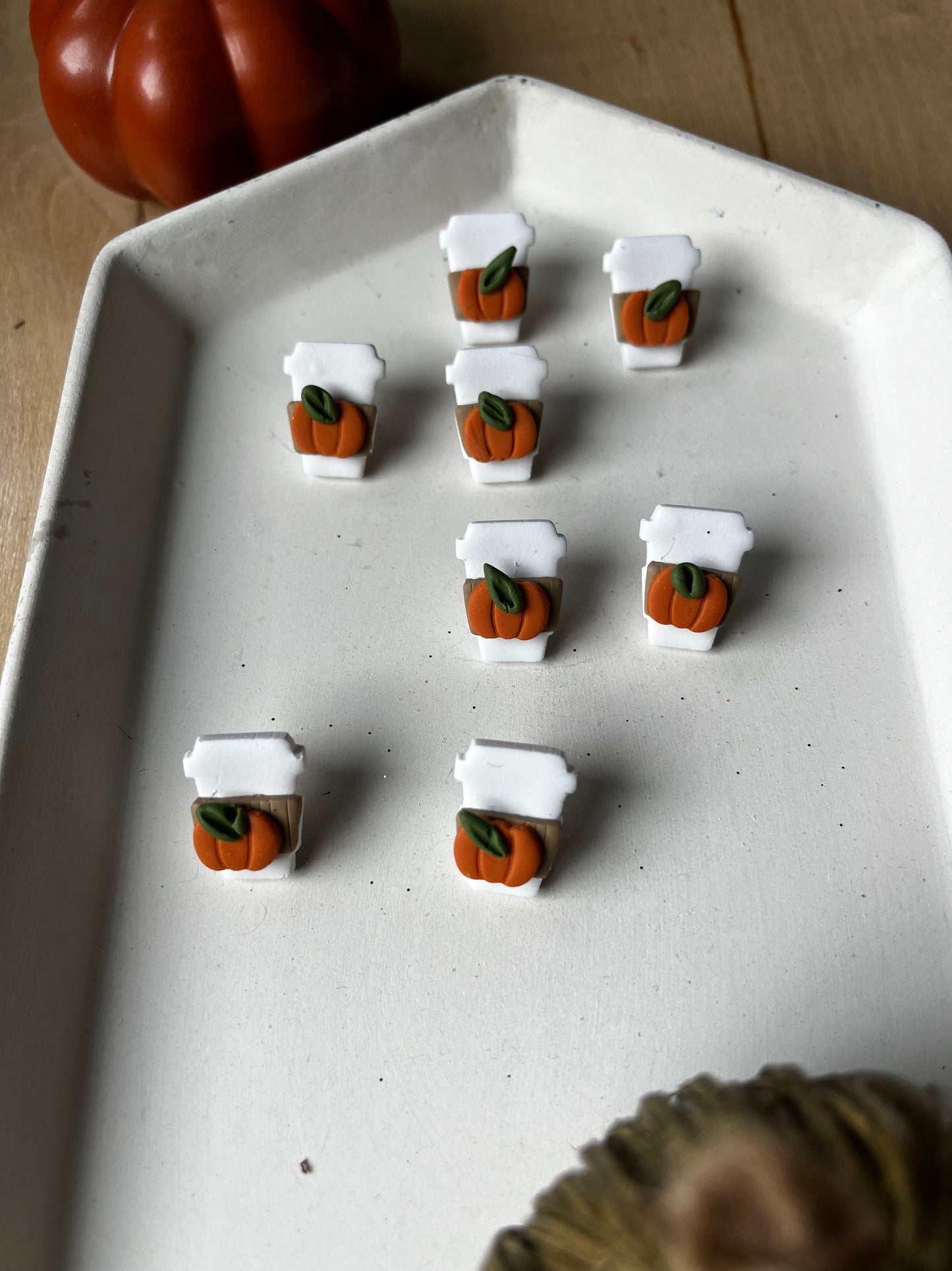 Pumpkin Spice Latte Studs