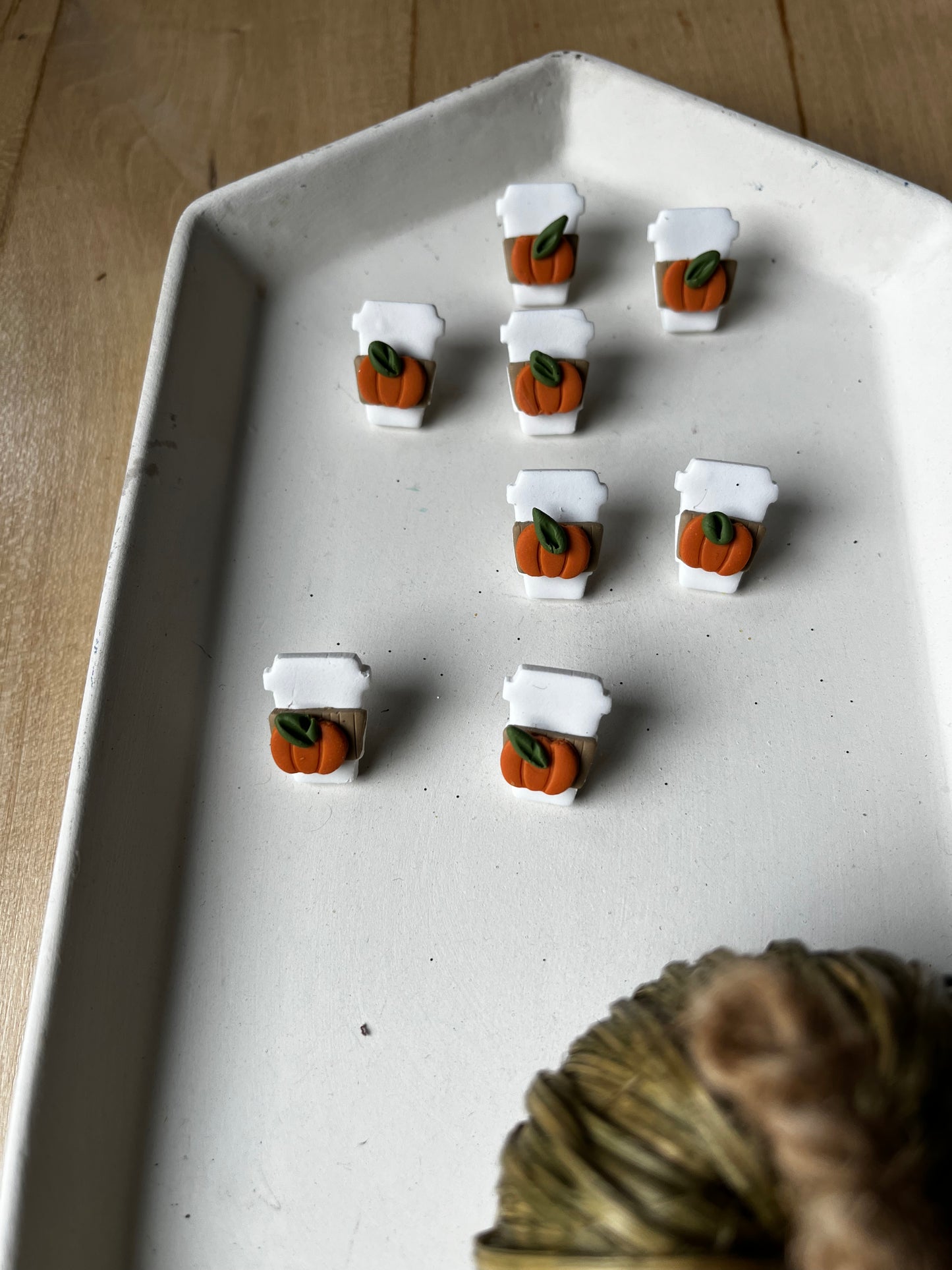 Pumpkin Spice Latte Studs