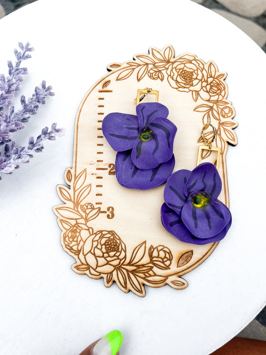 Purple Flower Dangles