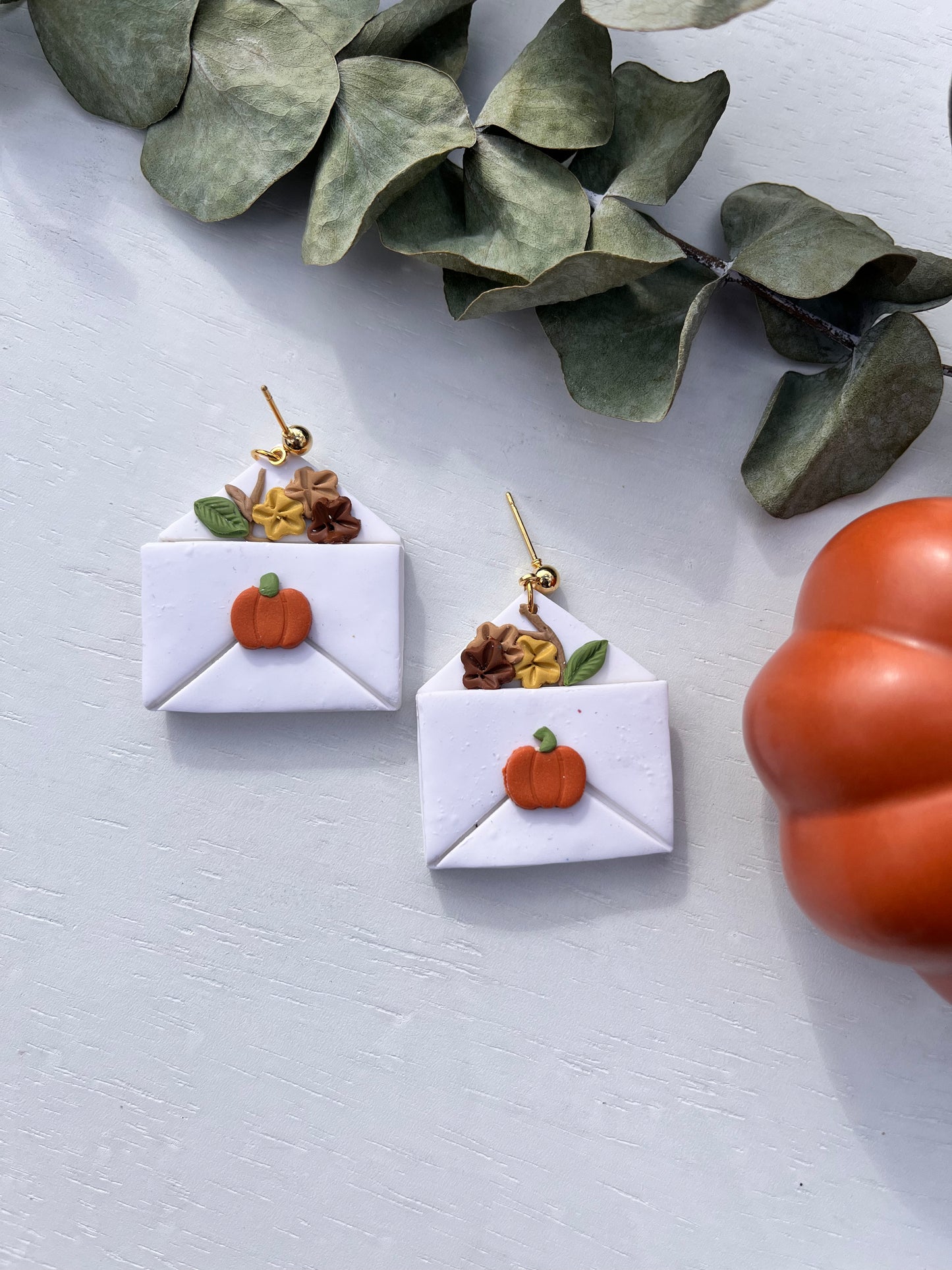 Autumn Florals Envelope with Pumpkin