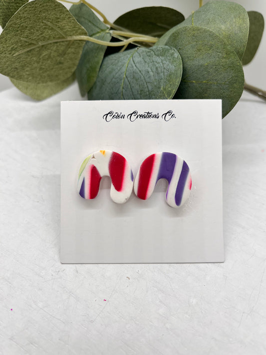 Red and Purple Arch Studs