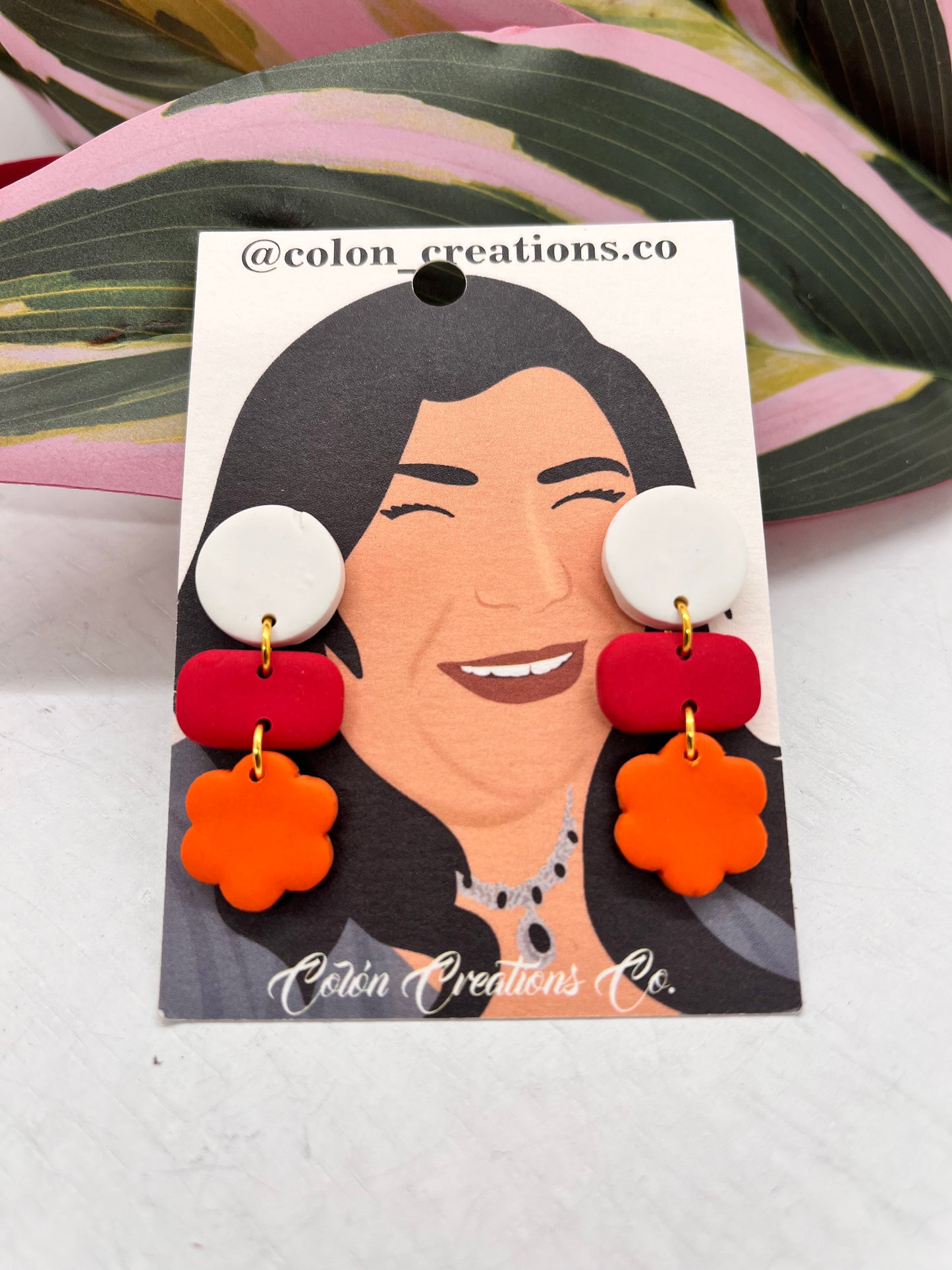 White Red Orange Dangles